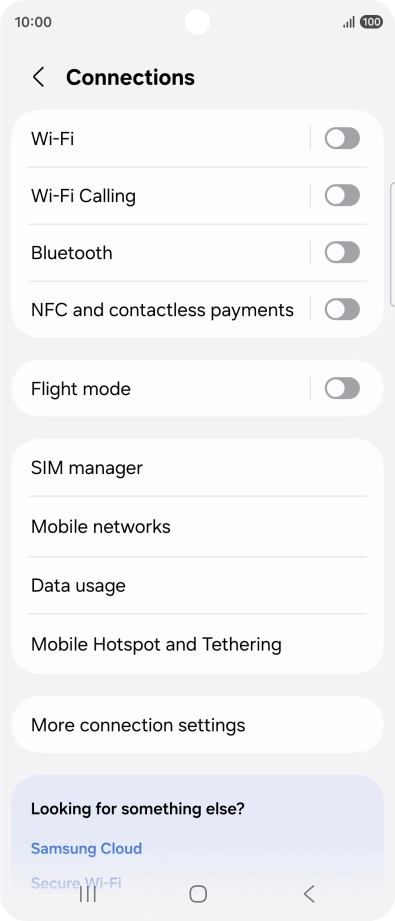 Press Mobile networks.