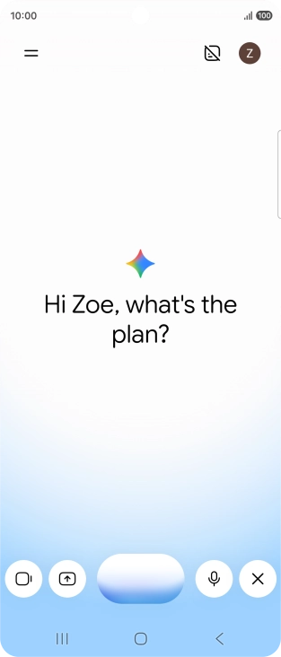 Talk to Gemini about the required topic.
