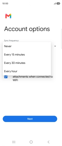 Press the required setting. Press the required setting.