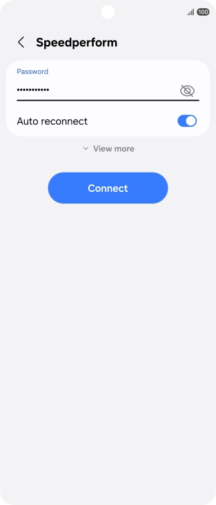 Key in the password for the Wi-Fi network and press Connect. Key in the password for the Wi-Fi network and press Connect.