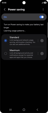 Press the indicator next to the required setting. Press the indicator next to the required setting.