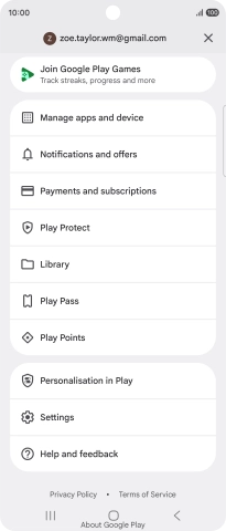 Press Manage apps and device.