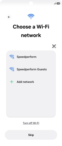 Press the required Wi-Fi network. Press the required Wi-Fi network.
