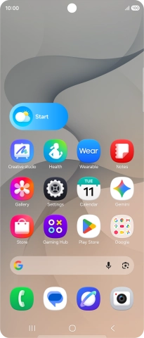 Slide your finger downwards starting from the top right side of the screen.