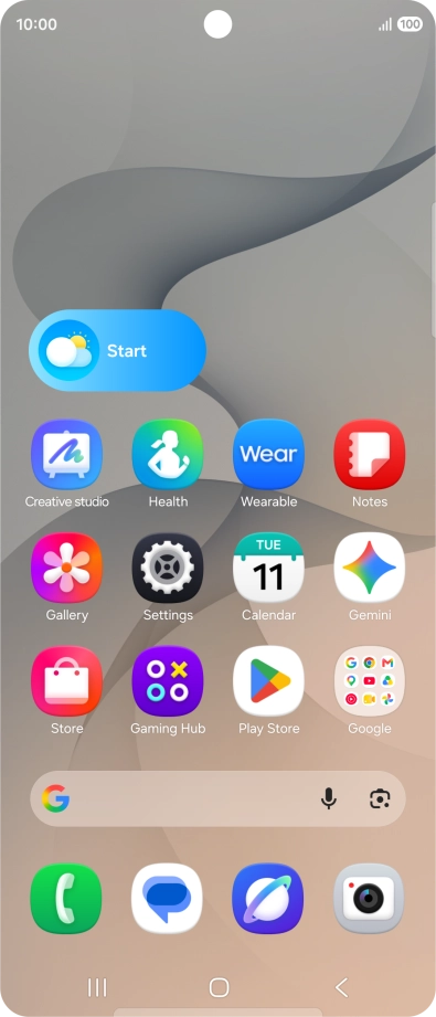 Slide your finger downwards starting from the top right side of the screen.
