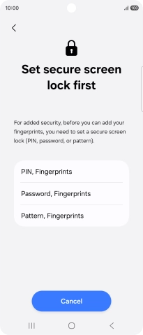 Press the required phone lock code and follow the instructions on the screen to create an additional phone lock code.