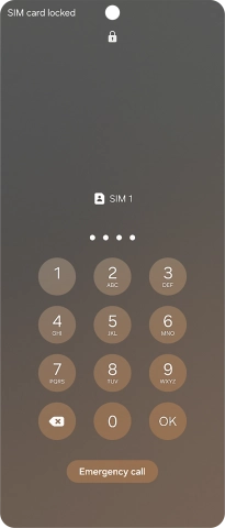 If your SIM is locked, key in your PIN and press OK. If your SIM is locked, key in your PIN and press OK.
