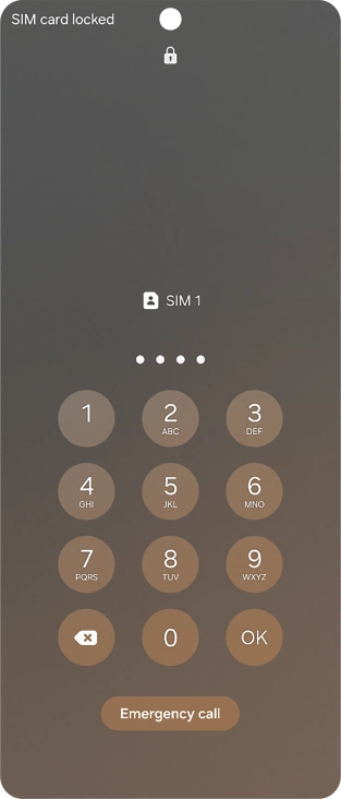 If your SIM is locked, key in your PIN and press OK. If your SIM is locked, key in your PIN and press OK.
