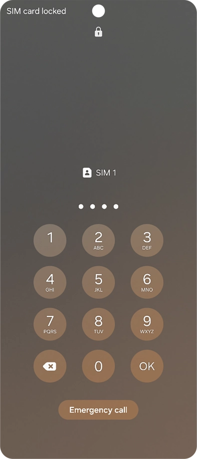 If your SIM is locked, key in your PIN and press OK. If your SIM is locked, key in your PIN and press OK.