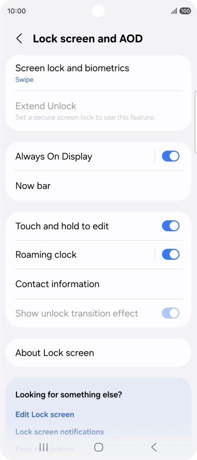 Press Screen lock and biometrics.
