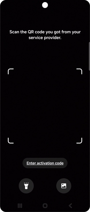 Place the QR code you've received inside the phone camera frame to scan the code.