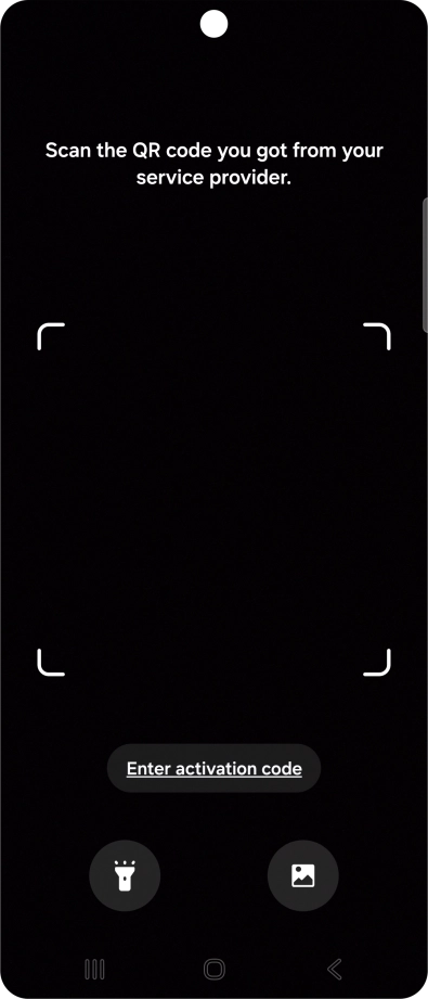 Place the QR code you've received inside the phone camera frame to scan the code.