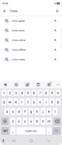 Key in the name or subject of the required app and press the search icon.