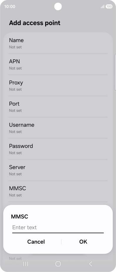 Key in http://pxt.vodafone.net.au/pxtsend and press OK.