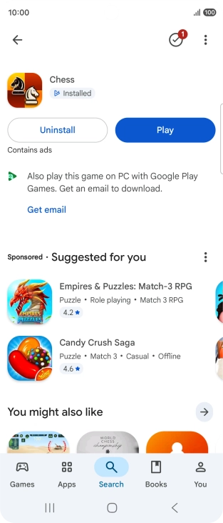 Press the Home key to return to the home screen.