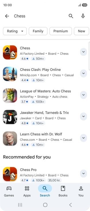 Press the required app.
