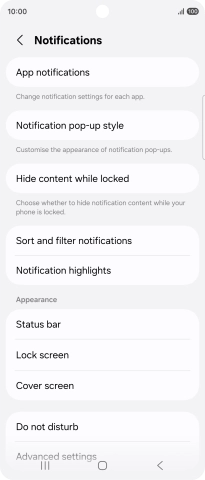 Press App notifications. Press App notifications.