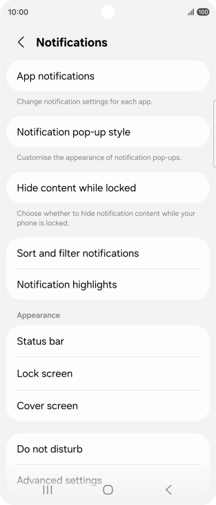 Press App notifications. Press App notifications.