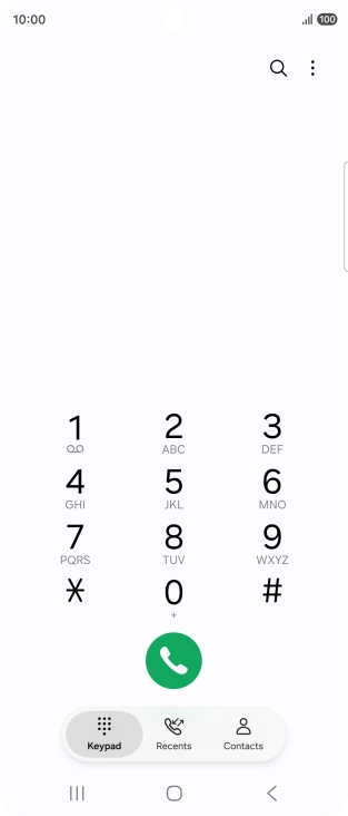 Press the menu icon.