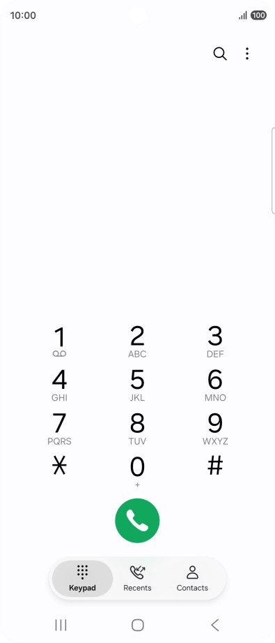 Press the menu icon.
