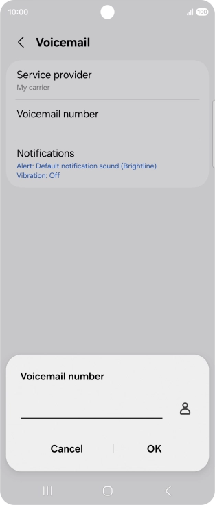 Key in +61414121121 and press OK.