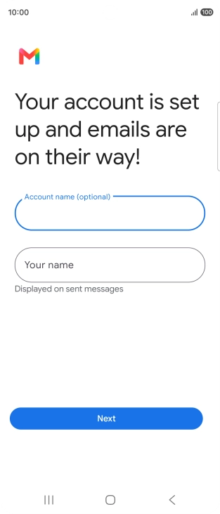 Press Your name and key in the required sender name. Press Your name and key in the required sender name.