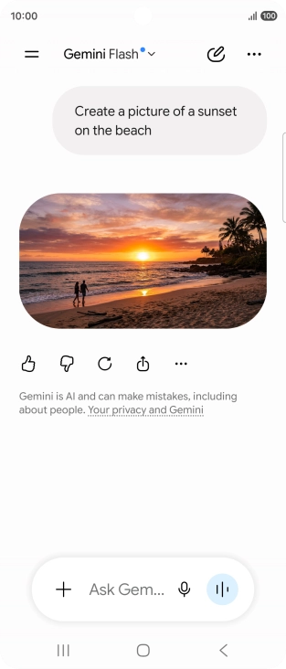 You can also ask Gemini to generate a picture based on your description.