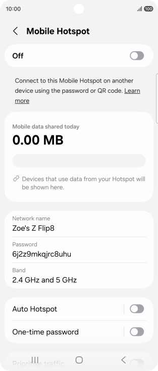 Press Network name.