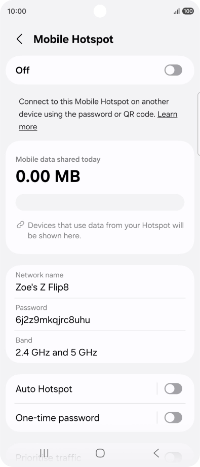 Press Network name.
