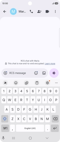 Select an existing conversation or create a new message and press the AI icon.
