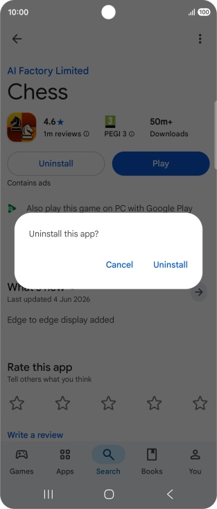 Press Uninstall.