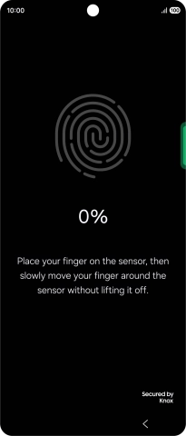 Follow the instructions on the screen to create the phone lock code using your fingerprint.