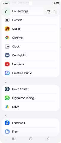 Press the required app. Press the required app.