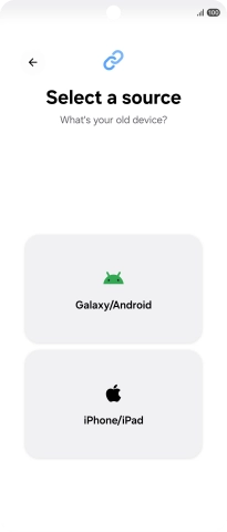 Press the required setting and follow the instructions on the screen to transfer the content from another phone. Press the required setting and follow the instructions on the screen to transfer the content from another phone.