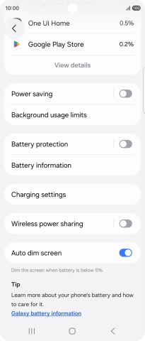 Press Power saving. Press Power saving.