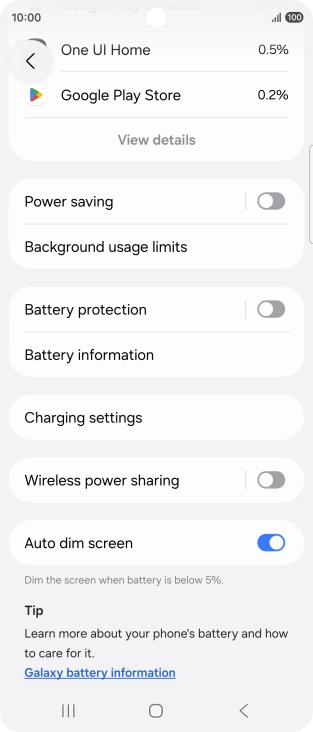 Press Power saving. Press Power saving.