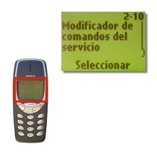 Vaya a Modificador de comandos del servicio y pulse Seleccionar.