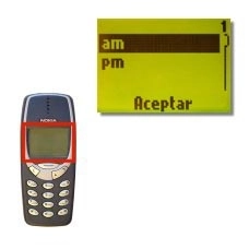 Elija am o pm y termine pulsando Aceptar.