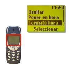 Vaya a Formato hora y pulse Seleccionar.