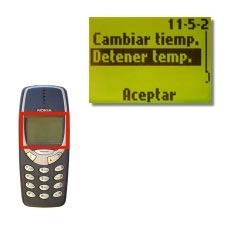 Elija Detener temp. y pulse Aceptar.Se interrumpe la cuenta atrás.