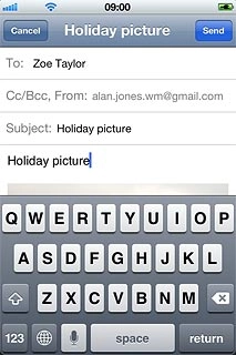 Write subject and text for your email message.Press Send.