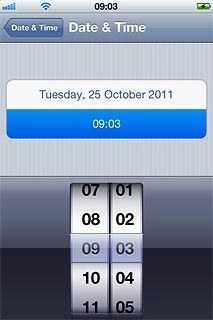 Press Date & Time to go back to the settings.