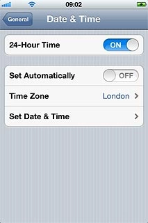 Press Time Zone.Key in the name of the required city.Results matching what you key in are displayed.