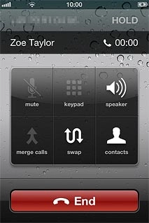 Press Swap to swap calls.