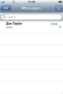 Press the new message icon in the top right corner of the display.