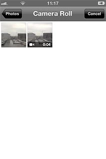 Press the required picture or the required video clip.