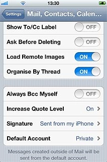 Press Default Account.