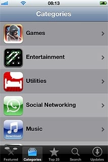To search by category:Press Categories.
