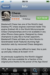 Press BUY NOW.If you're asked to log on to App Store, do this.Follow the instructions on the display to download and install the application.