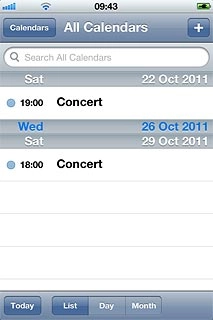 Press one of the following options at the bottom of the display:List